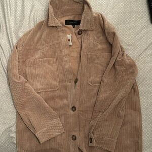 TAN womens MEDIUM long Sleeve shirt corduroy,